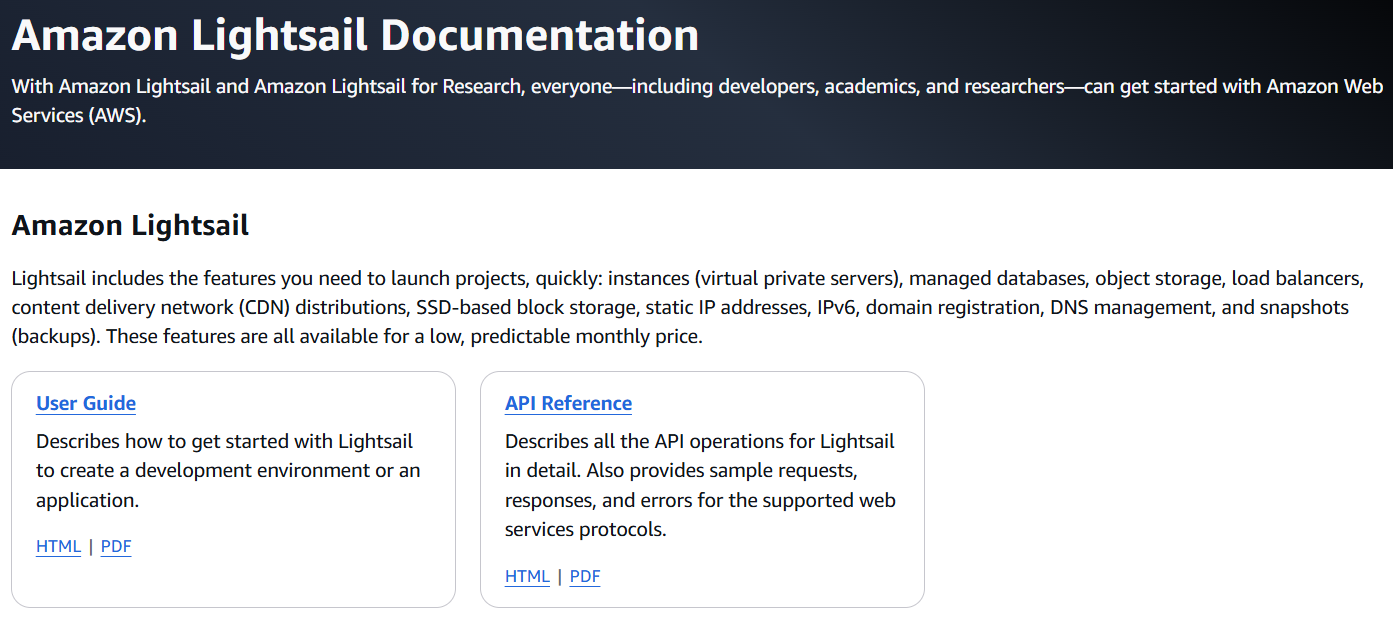 AWS Lightsail documentation image